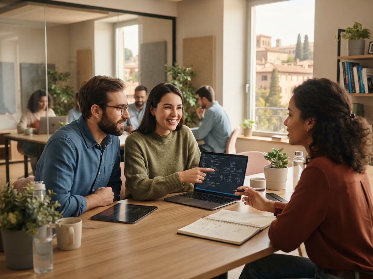 Vyqorellix, interfaccia di analisi dati consultata da un professionista durante il lavoro da remoto